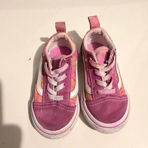 Vans Pink and Orange Kids Sneakers